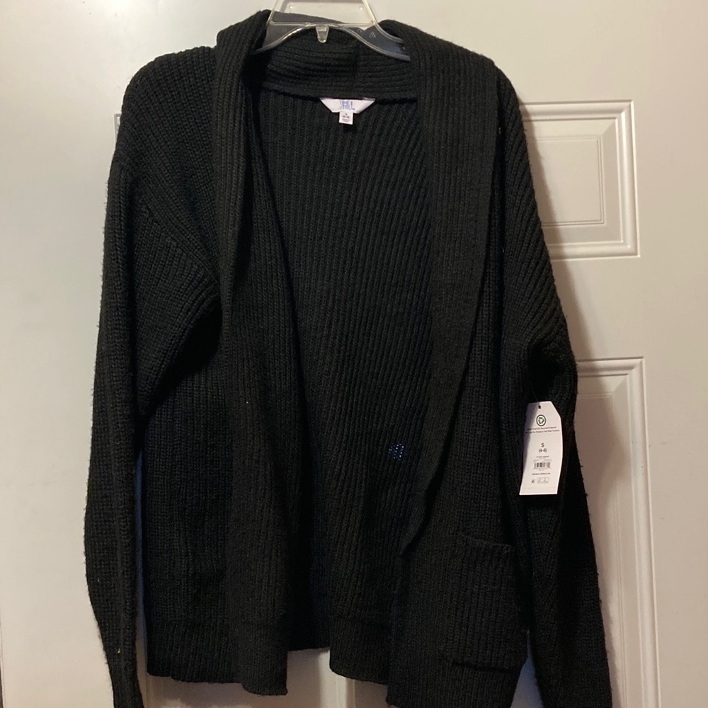 Time and Tru Black Women's Cardigan Sweater‎ S NWT